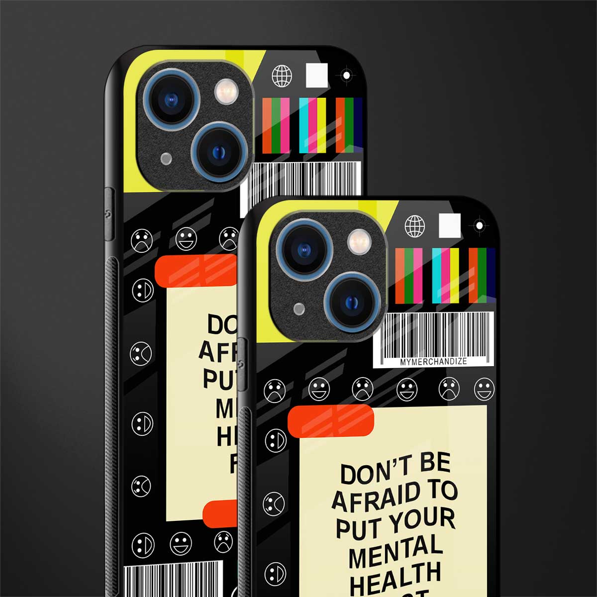 mental health glass case for iphone 13 mini image-2
