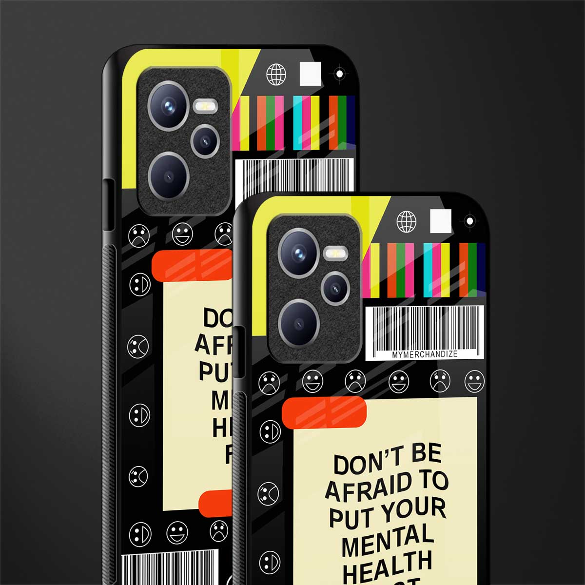 mental health glass case for realme c35 image-2