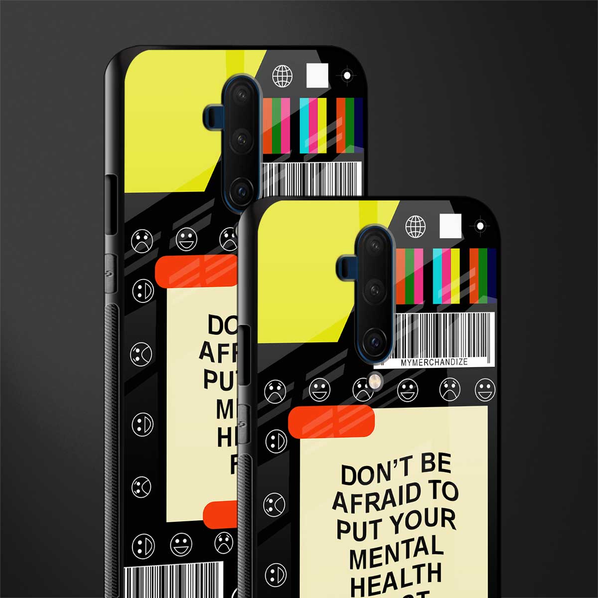 mental health glass case for oneplus 7t pro image-2