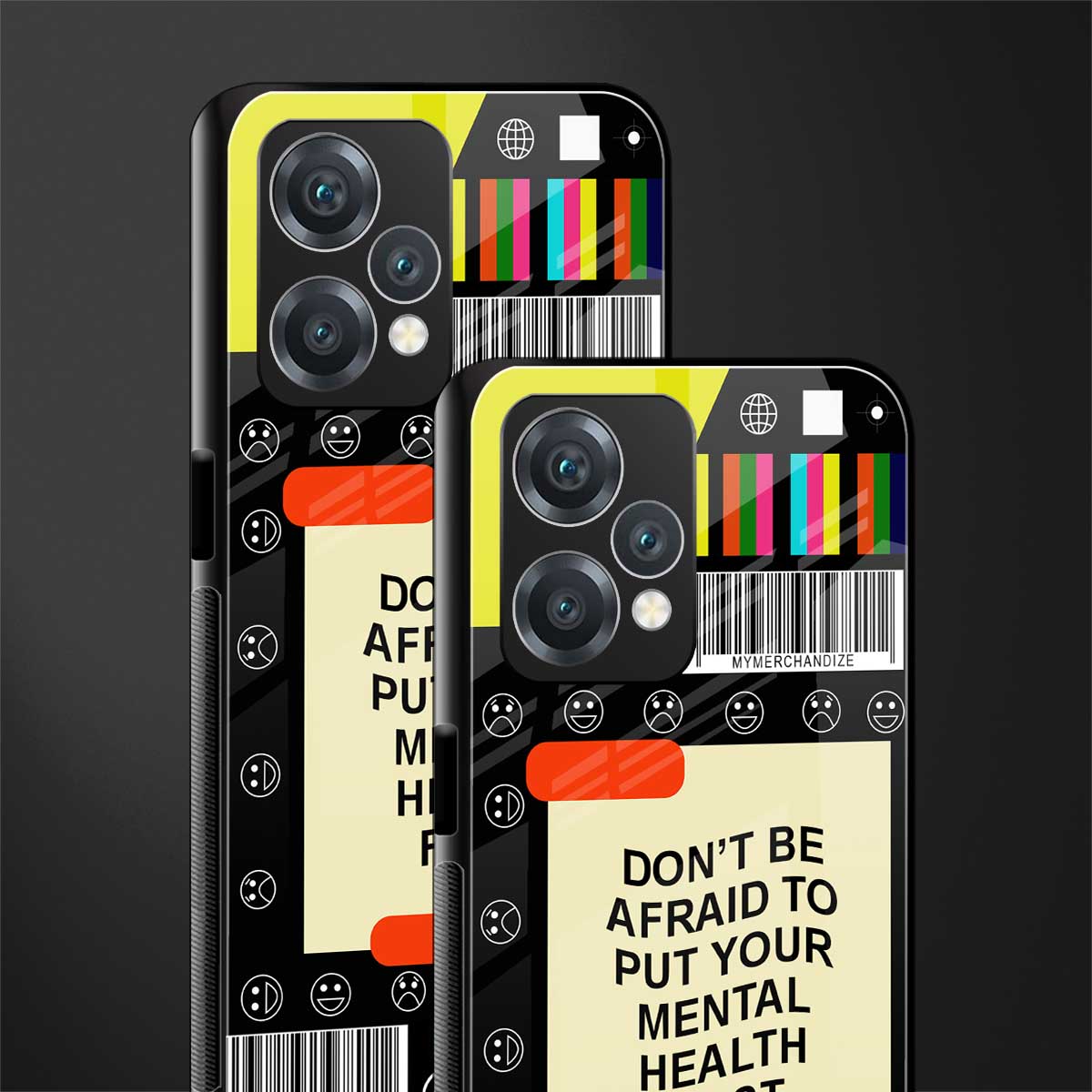 mental health back phone cover | glass case for oneplus nord ce 2 lite 5g