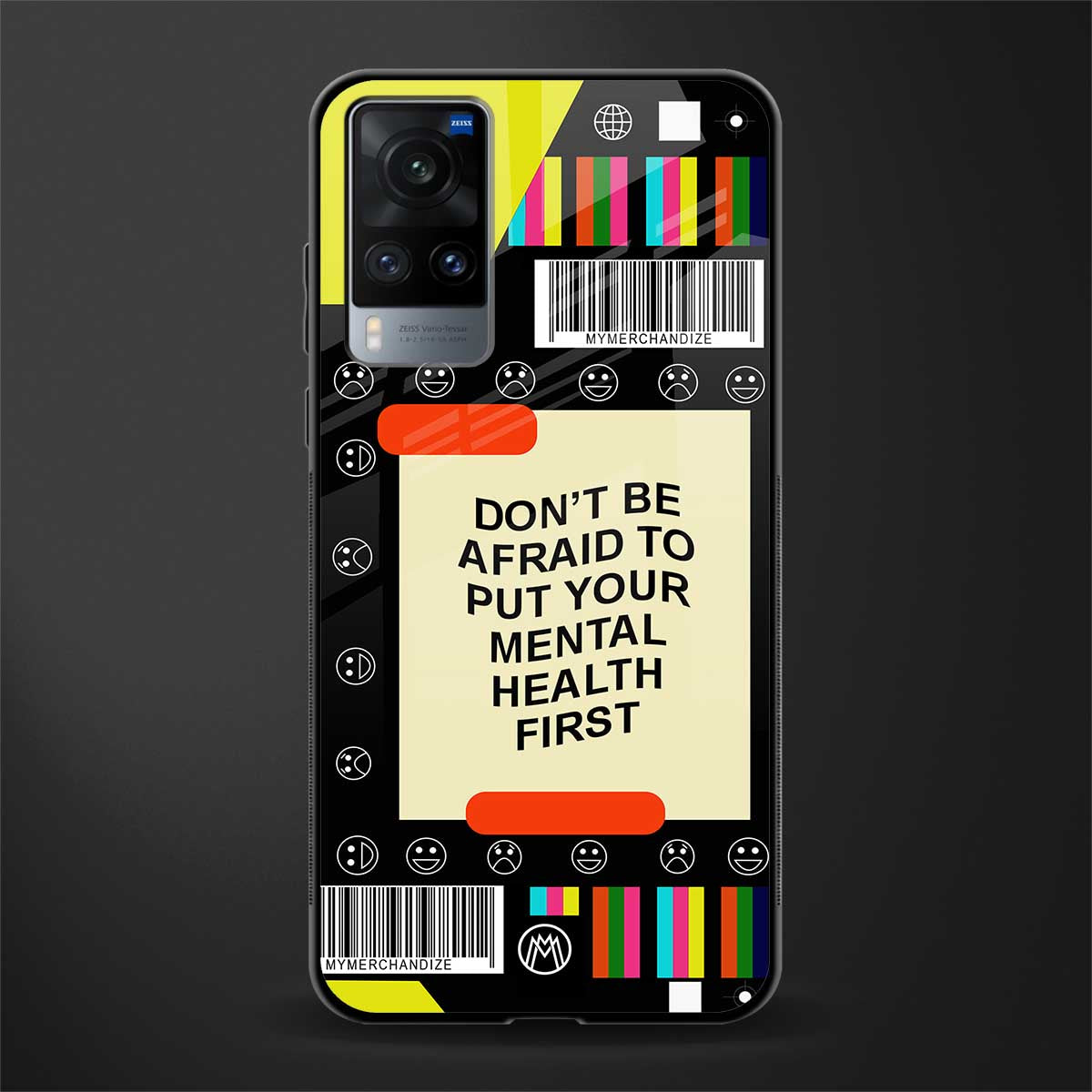 mental health glass case for vivo x60 image