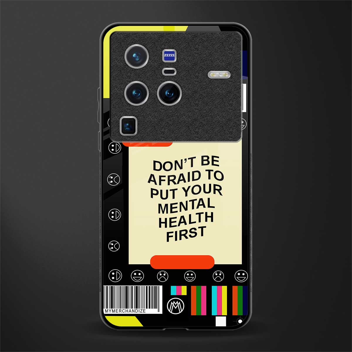mental health glass case for vivo x80 pro 5g image
