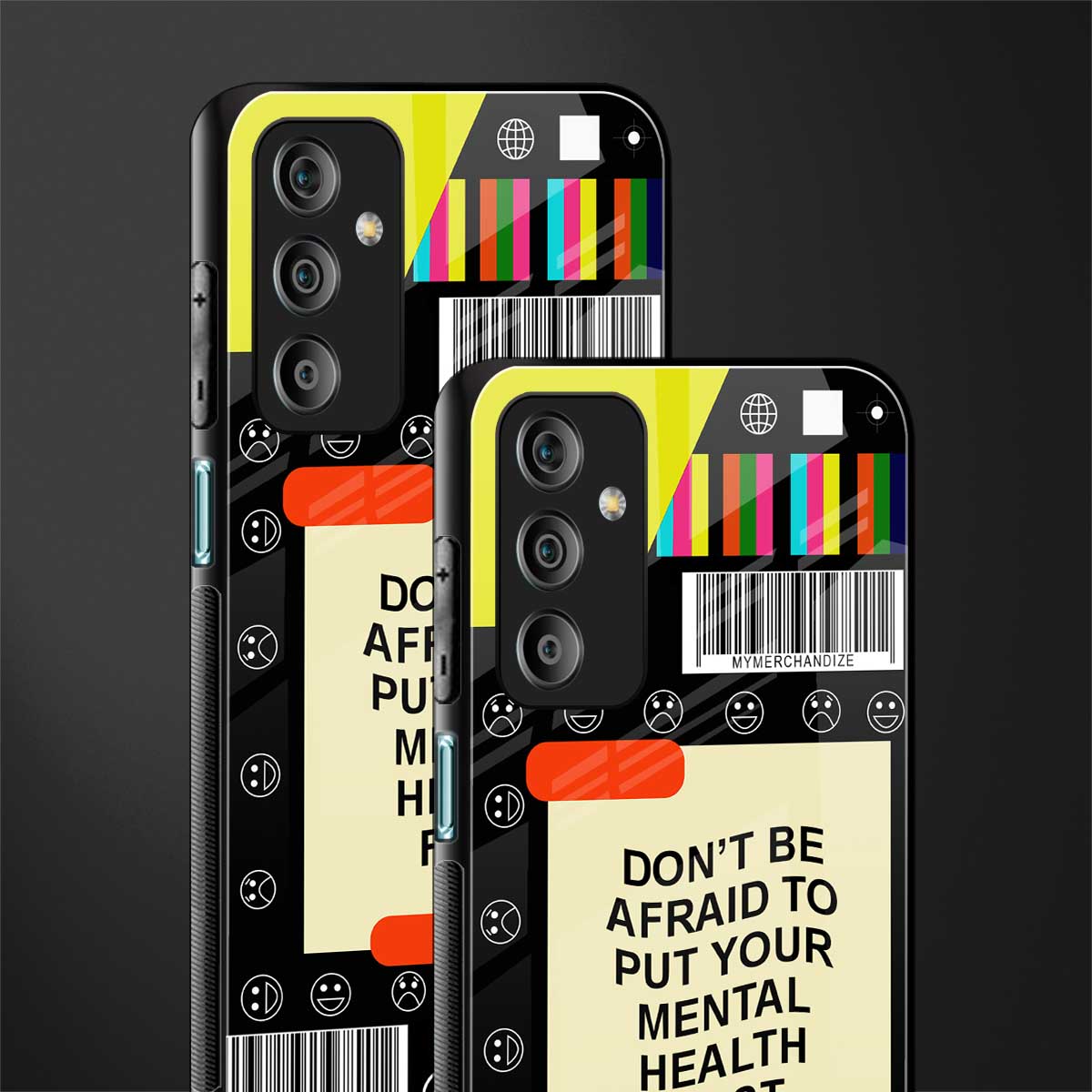 mental health back phone cover | glass case for samsung galaxy f23 5g