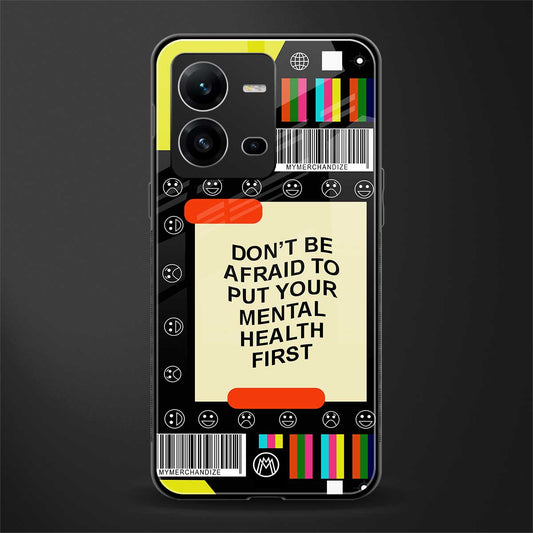 mental health back phone cover | glass case for vivo v25-5g