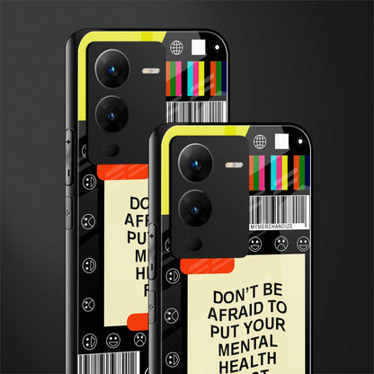 mental health back phone cover | glass case for vivo v25 pro 5g