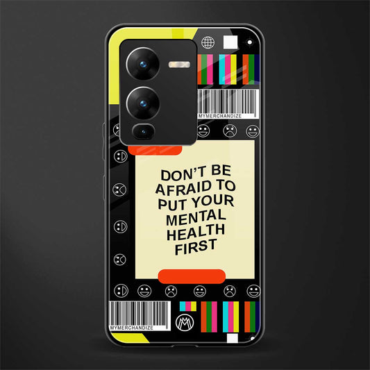mental health back phone cover | glass case for vivo v25 pro 5g