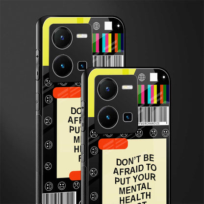 mental health back phone cover | glass case for vivo y35 4g