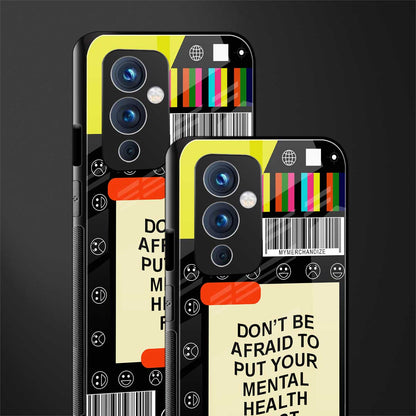 mental health back phone cover | glass case for oneplus 9