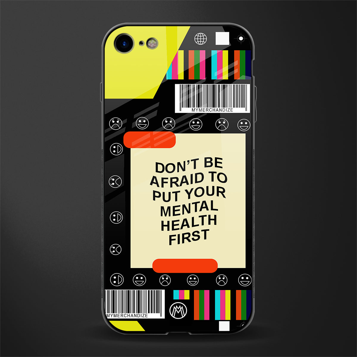 mental health glass case for iphone se 2020 image