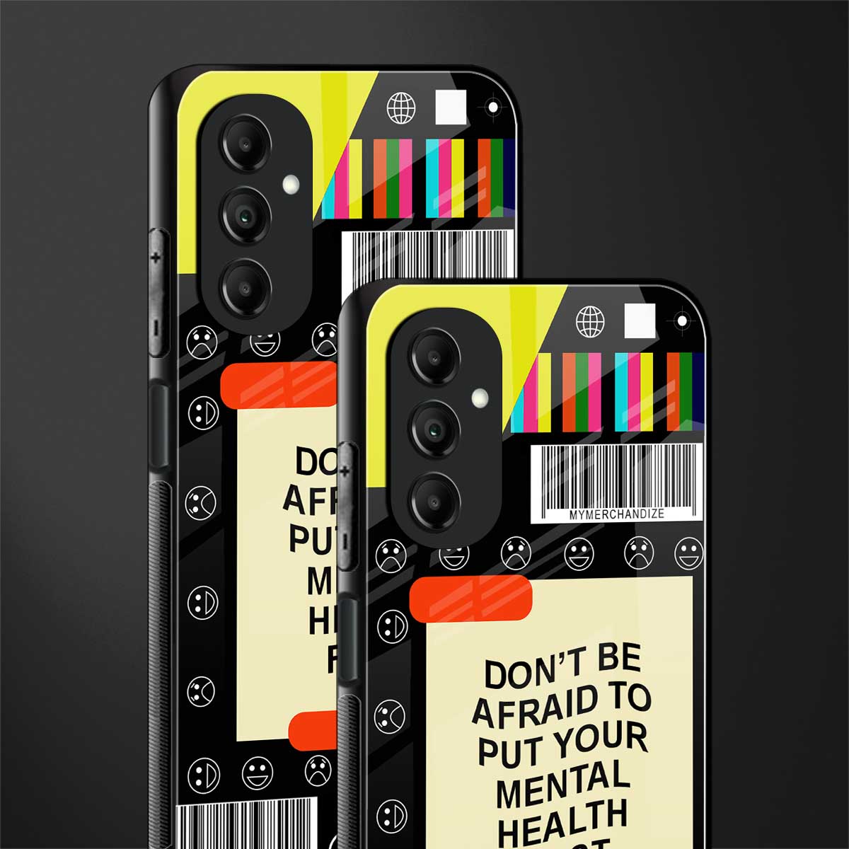 mental health back phone cover | glass case for samsung galaxy a14 5g
