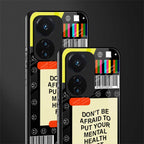mental health back phone cover | glass case for vivo t1 44w 4g