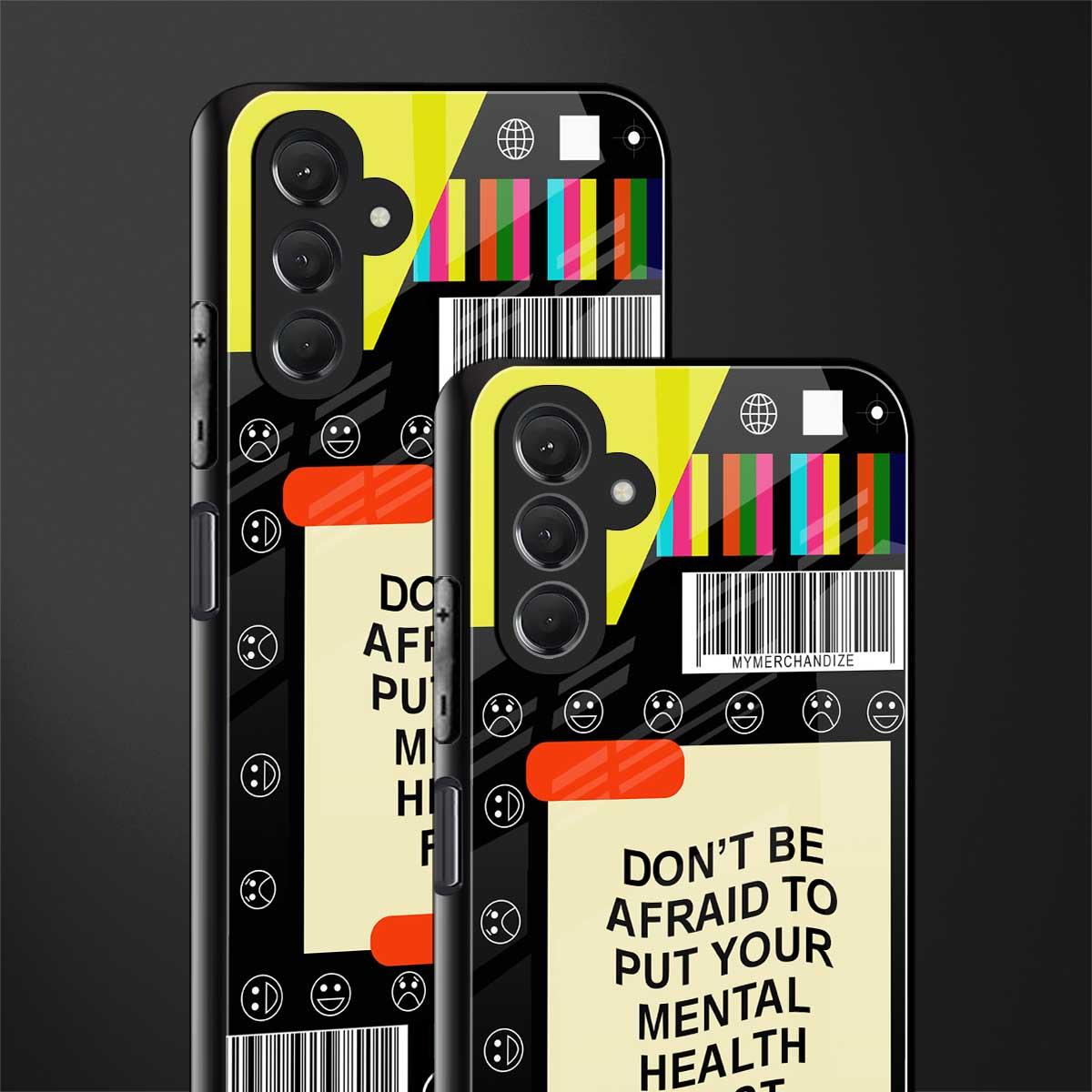 mental health back phone cover | glass case for samsun galaxy a24 4g