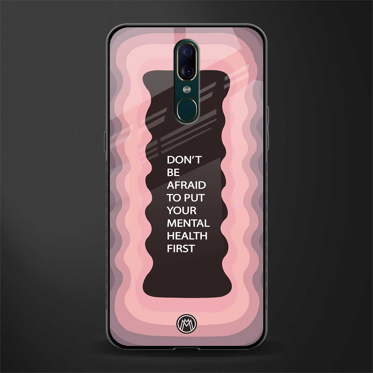 mental health first glass case for oppo a9