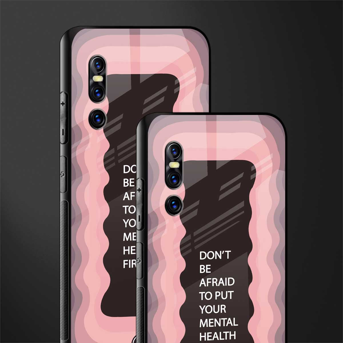 mental health first glass case for vivo v15 pro