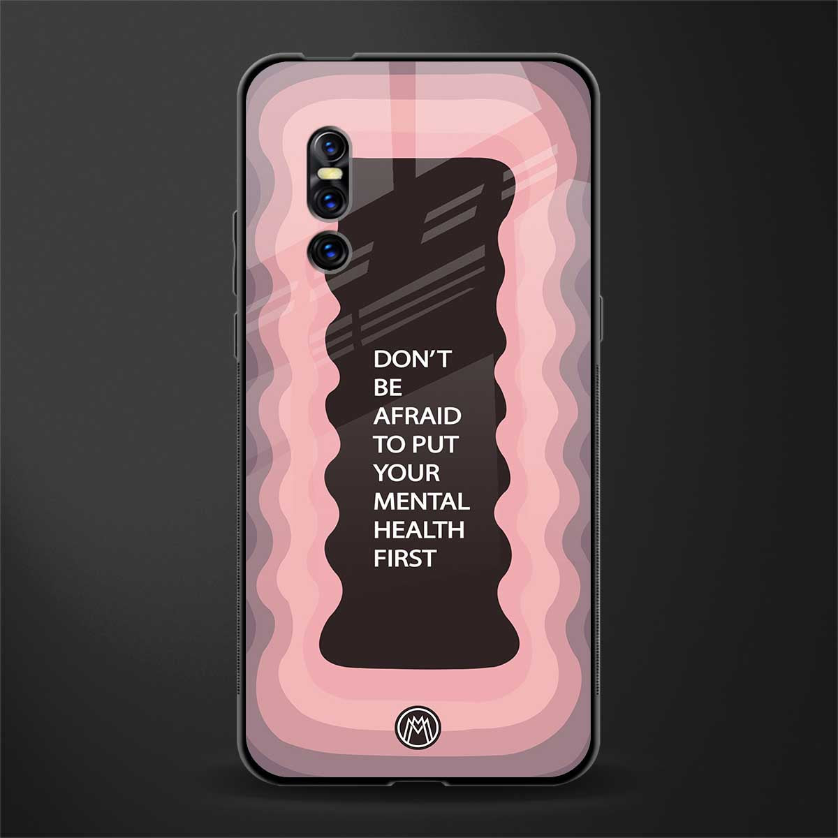 mental health first glass case for vivo v15 pro