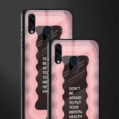 mental health first glass case for samsung galaxy a20