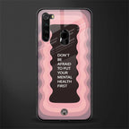 mental health first glass case for redmi note 8