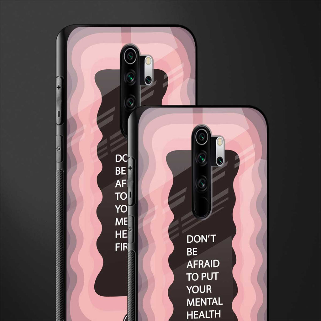 mental health first glass case for redmi note 8 pro