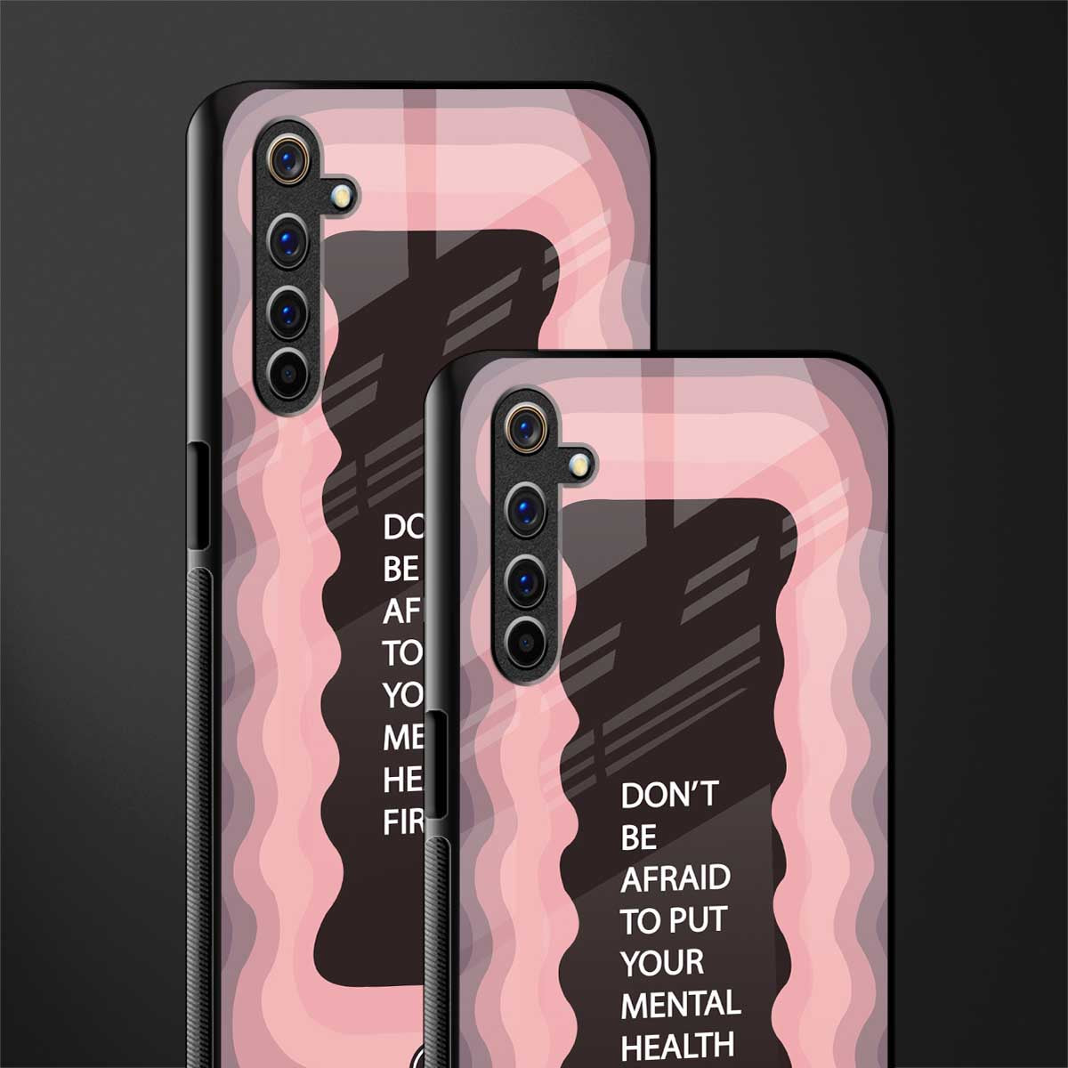 mental health first glass case for realme 6i