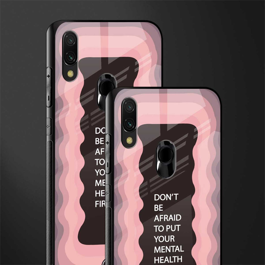 mental health first glass case for redmi note 7