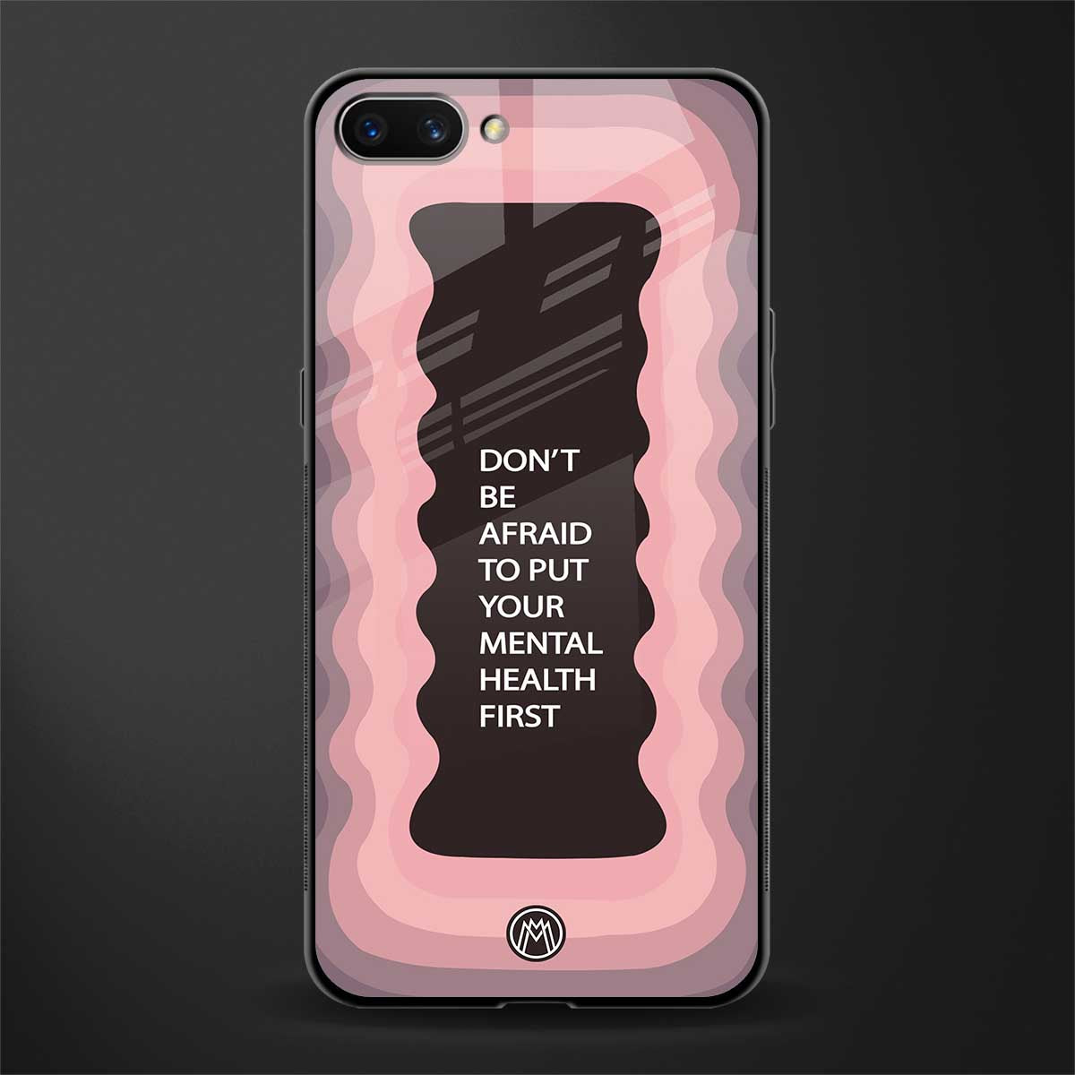 mental health first glass case for oppo a3s