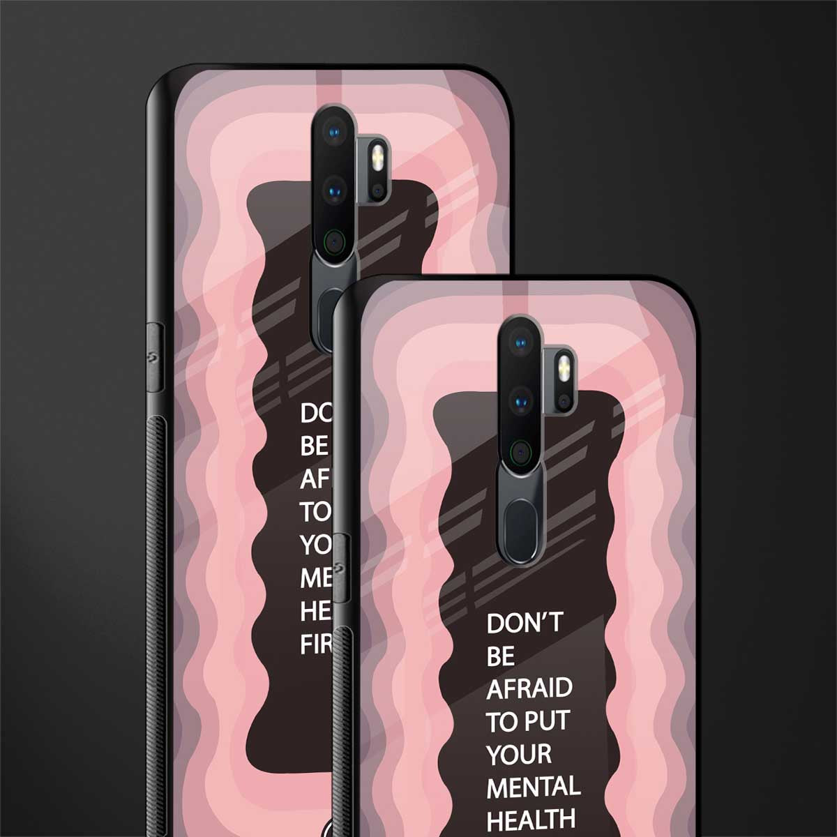 mental health first glass case for oppo a9 2020