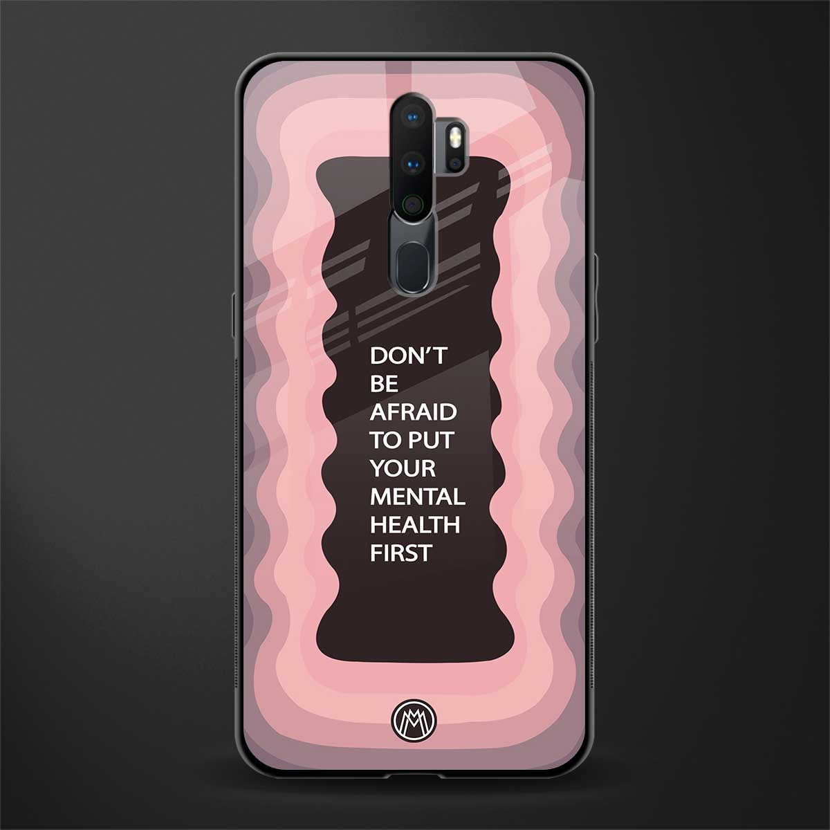 mental health first glass case for oppo a5 2020