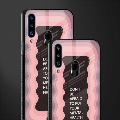 mental health first glass case for samsung galaxy a20s
