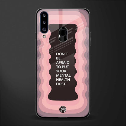 mental health first glass case for samsung galaxy a20s