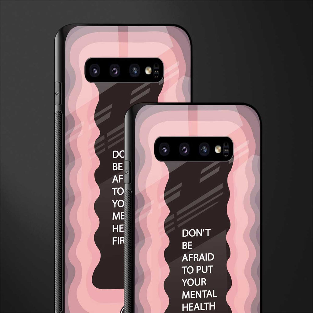 mental health first glass case for samsung galaxy s10
