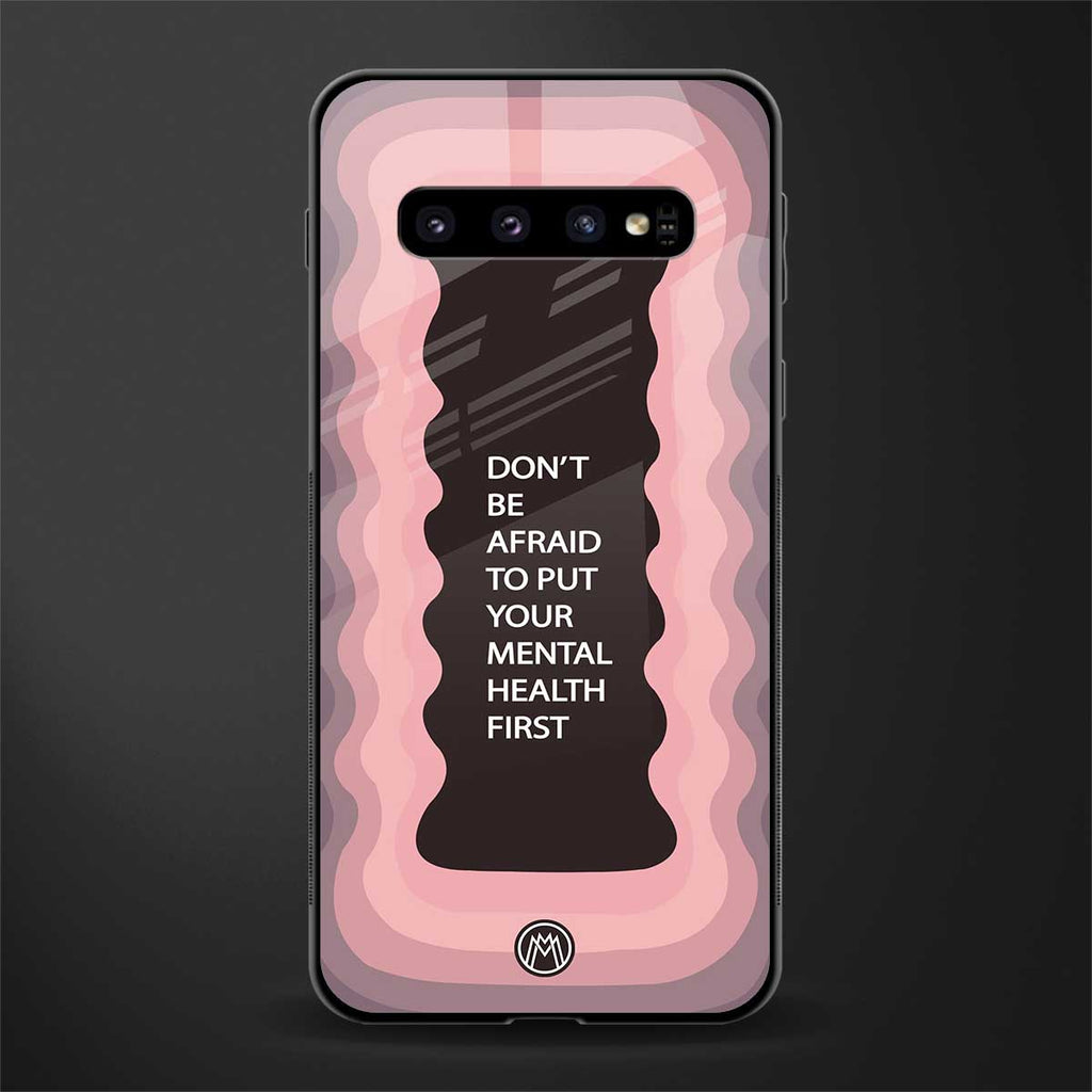 mental health first glass case for samsung galaxy s10