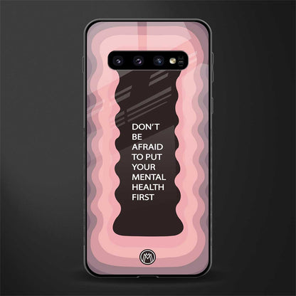 mental health first glass case for samsung galaxy s10