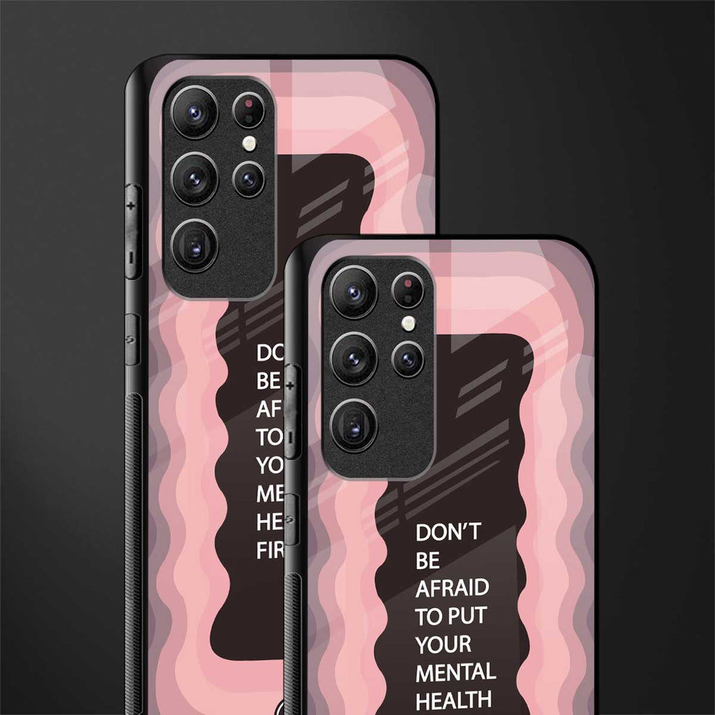 mental health first glass case for samsung galaxy s22 ultra 5g