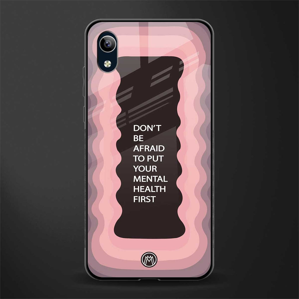 mental health first glass case for vivo y1s without fingerprint