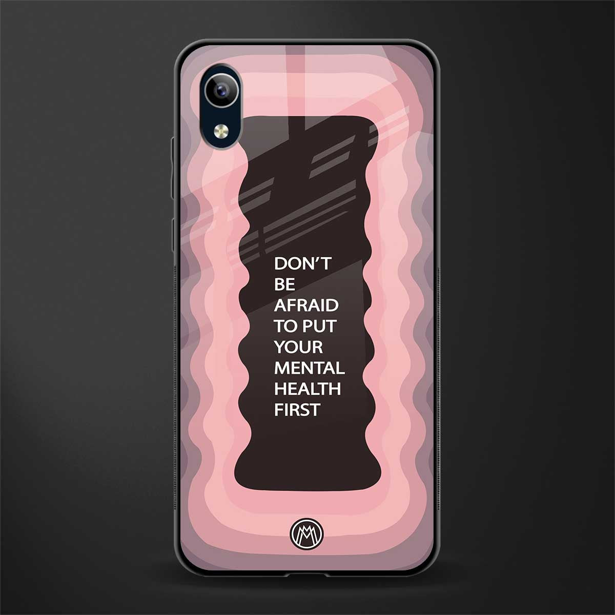 mental health first glass case for vivo y1s without fingerprint
