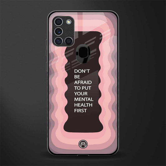 mental health first glass case for samsung galaxy a21s