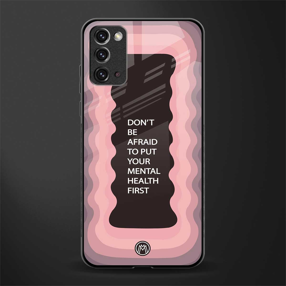 mental health first glass case for samsung galaxy note 20