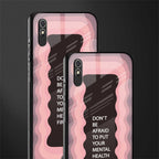 mental health first glass case for redmi 9a