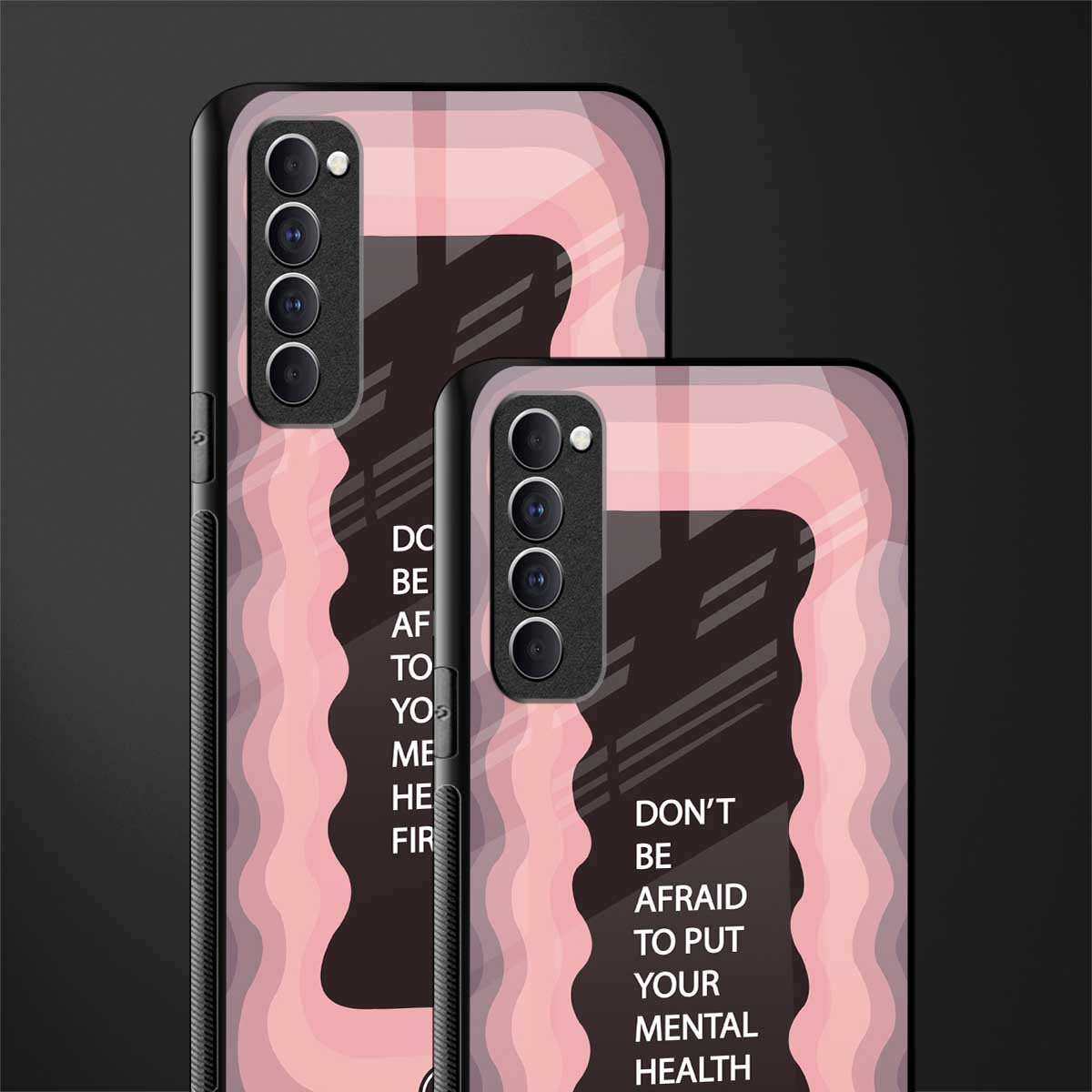 mental health first glass case for oppo reno 4 pro