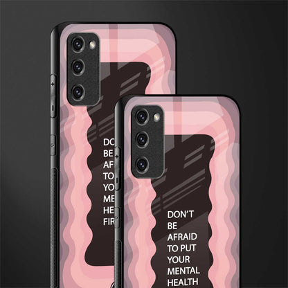 mental health first glass case for samsung galaxy s20 fe
