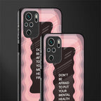 mental health first glass case for redmi note 10