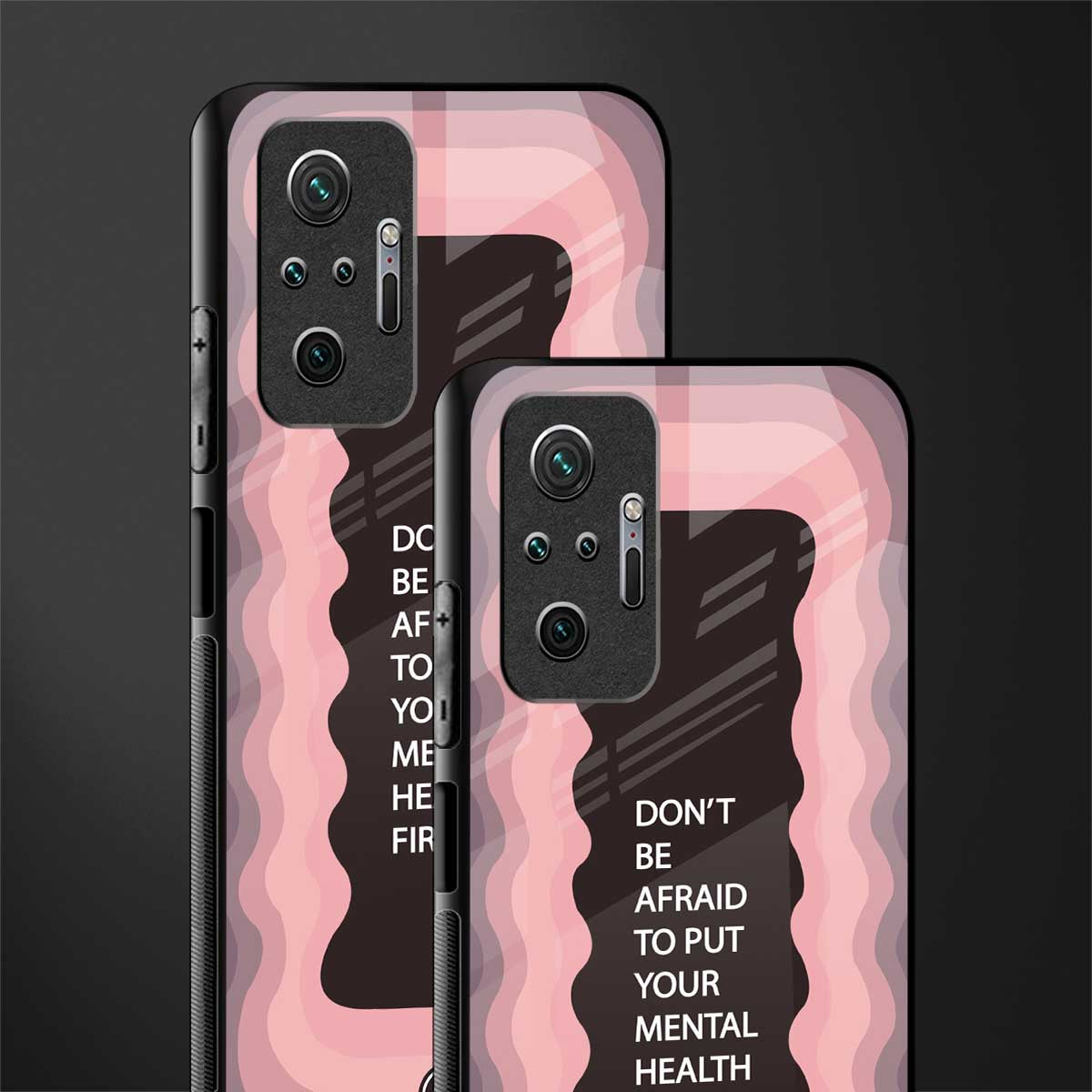 mental health first glass case for redmi note 10 pro