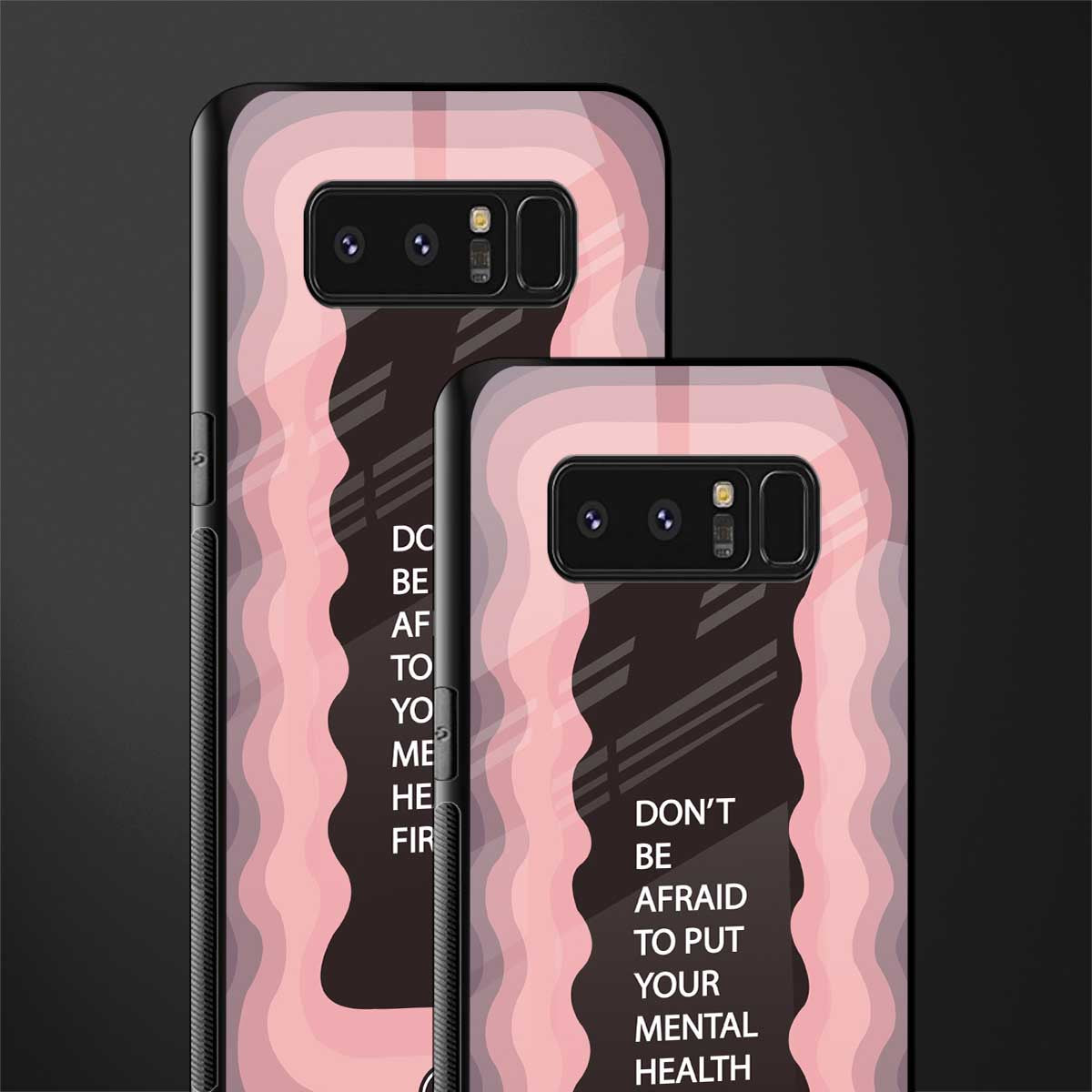 mental health first glass case for samsung galaxy note 8