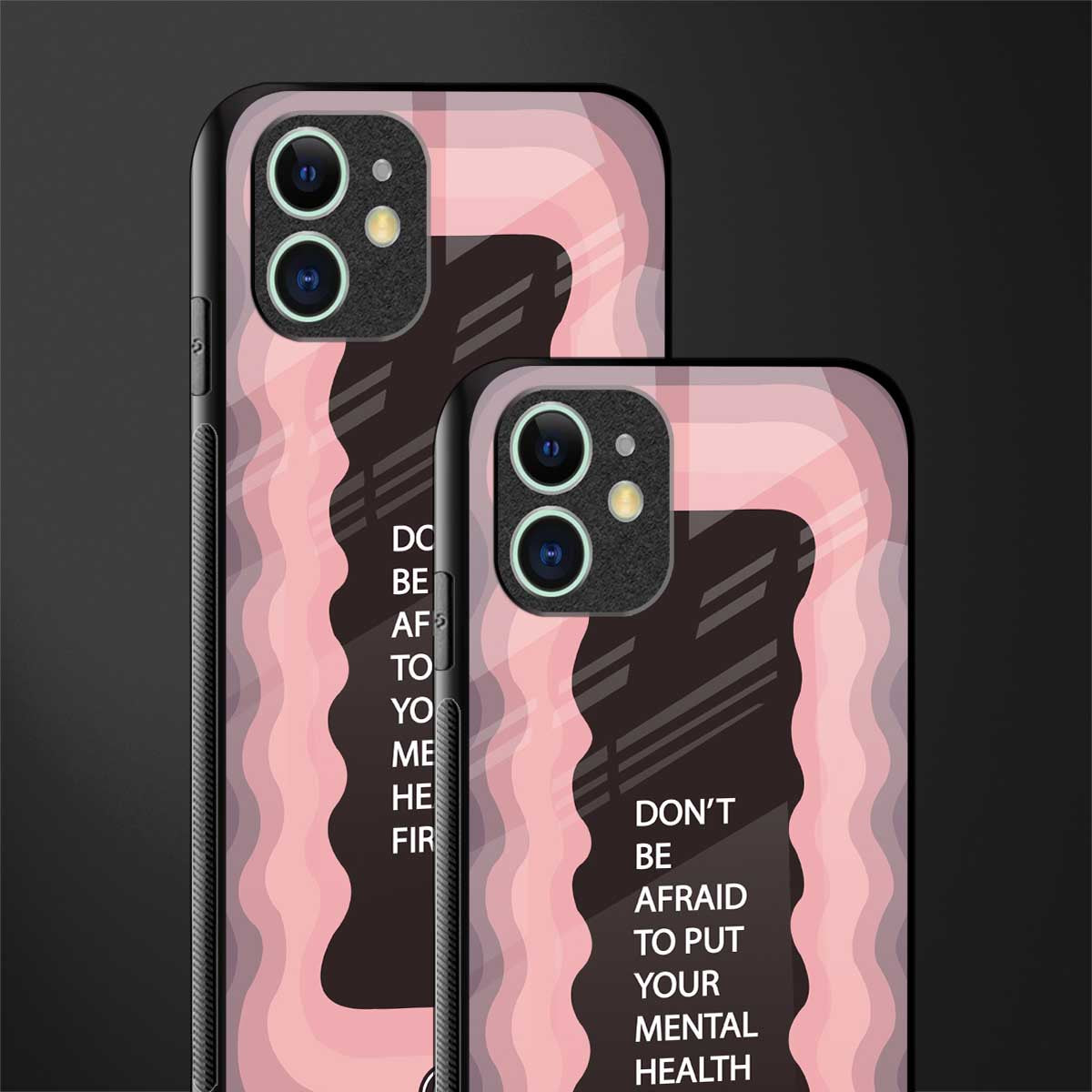 mental health first glass case for iphone 11