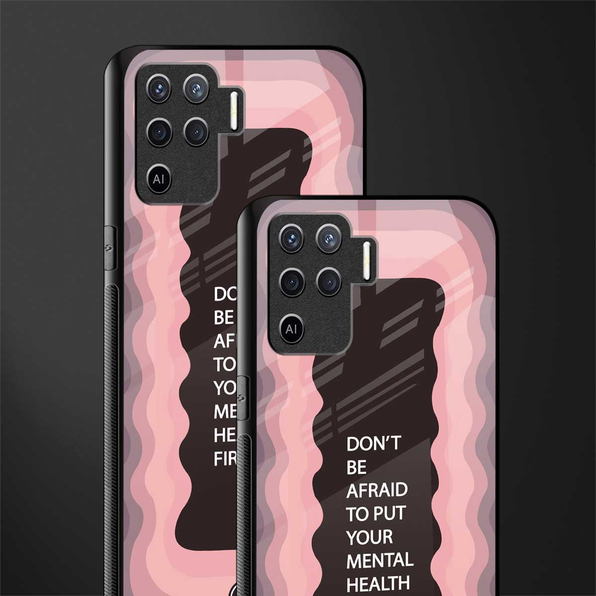 mental health first glass case for oppo f19 pro
