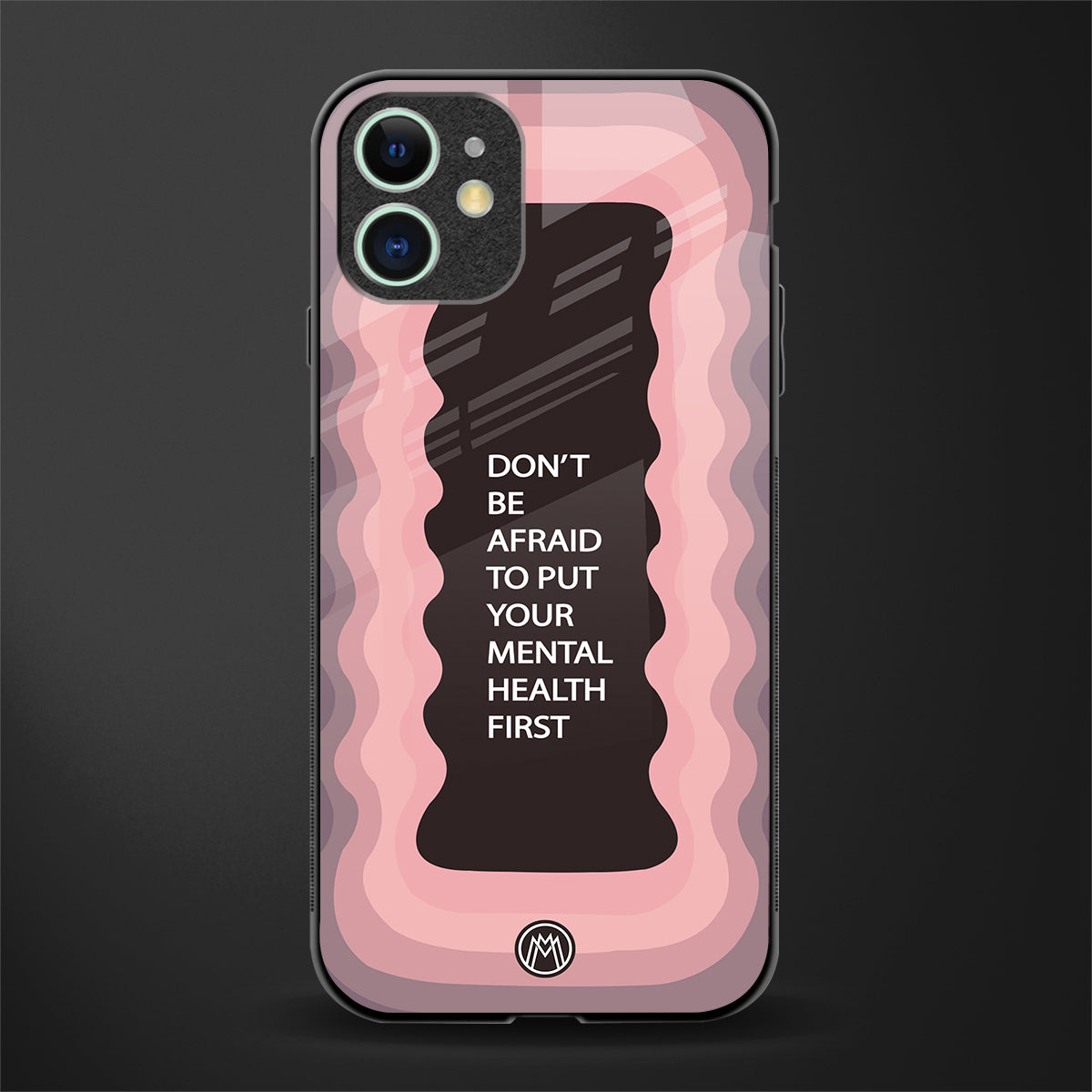 mental health first glass case for iphone 12
