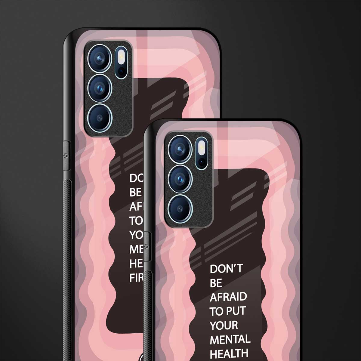 mental health first glass case for oppo reno6 5g