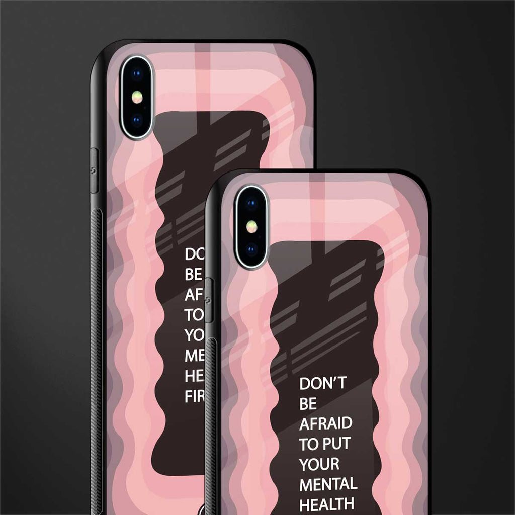 mental health first glass case for iphone xs max
