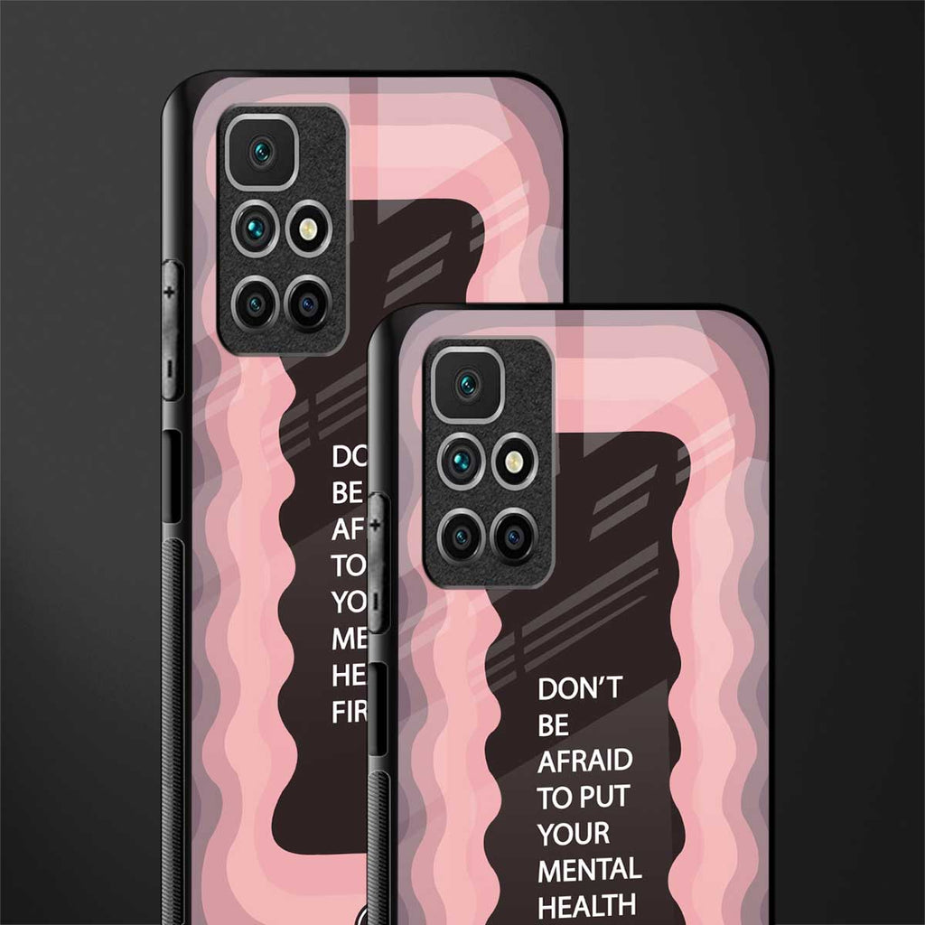 mental health first glass case for redmi 10 prime
