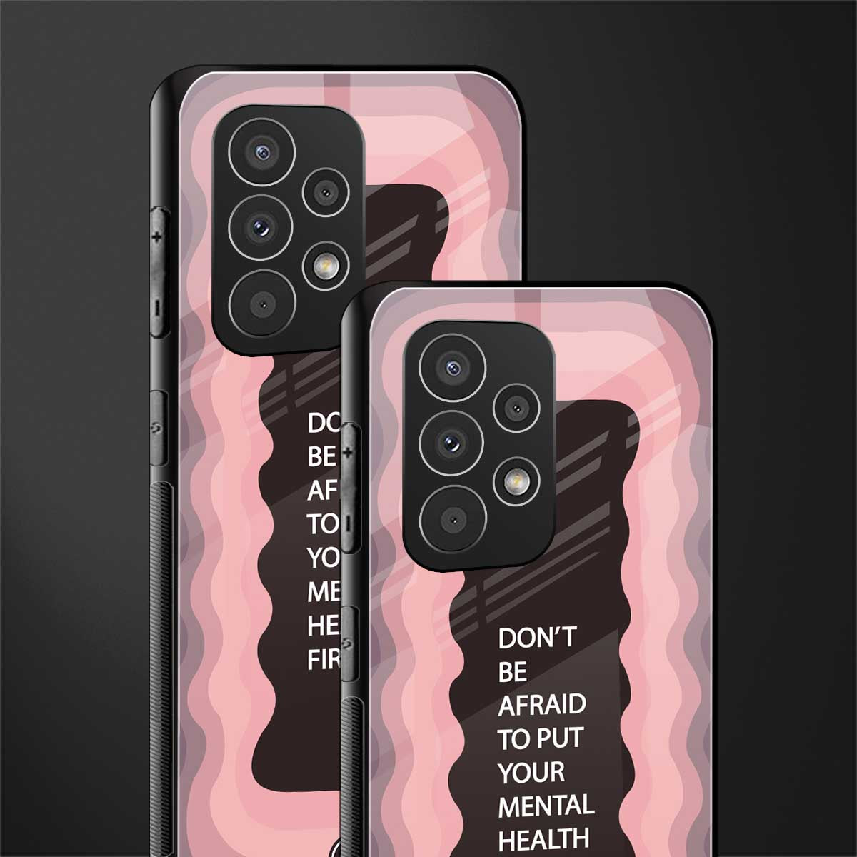 mental health first back phone cover | glass case for samsung galaxy a73 5g